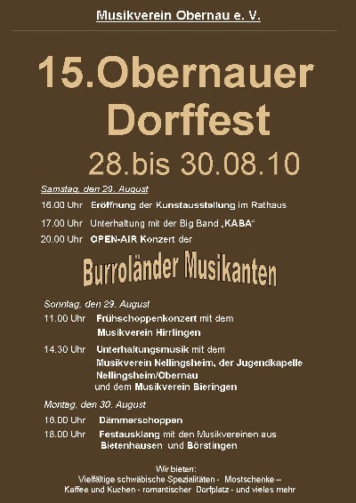 Plakat Dorffest 2010
